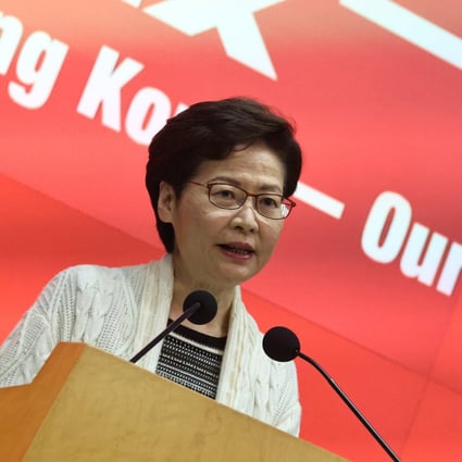 Hong Kong leader Carrie Lam has been sent an intimidating piece of mail containing a razor blade. Photo: K. Y. Cheng