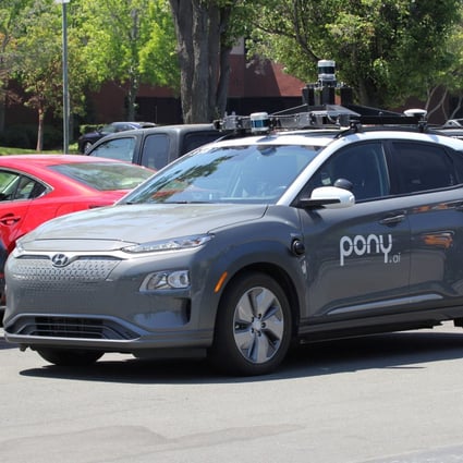 A vehicle equipped with Pony.ai’s self-driving technology is parked at the company’s office in Fremont, California, June 17, 2021. Photo: Reuters