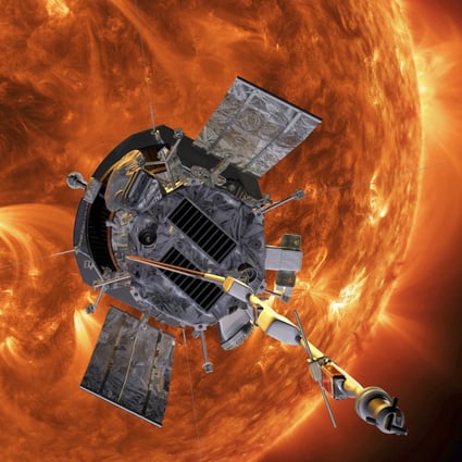 An artist’s rendition shows Nasa’s Parker Solar Probe approaching the sun. Image: Nasa via AP