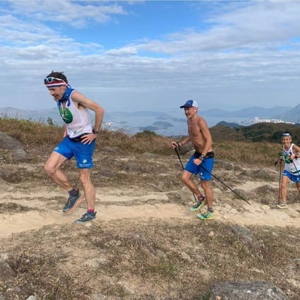 (From Left) Jeff Campbell, John Ellis, Masa Shirotake and Ryan Whelan on their way to winning the Oxfam Trailwalker 2021, the virtual race. Photo: Handout