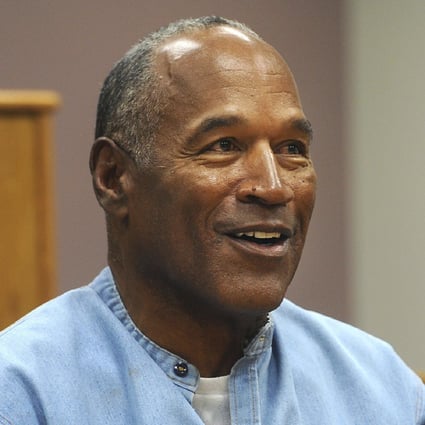 Former football star OJ Simpson appears via video for his parole hearing at the Lovelock Correctional Centre in Nevada in July 2017. Photo: The Reno Gazette-Journal via AP