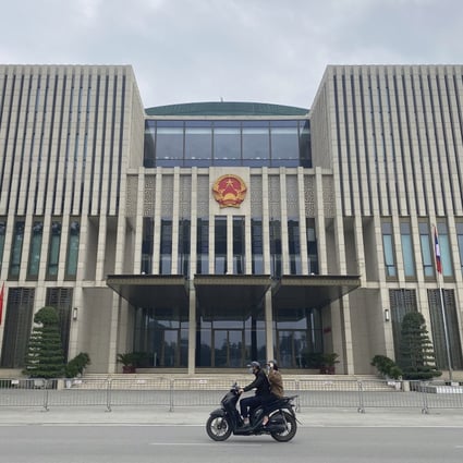 Vietnam’s National Assembly building in Hanoi. A court in the city jailed a prominent dissident for nine years for anti-state activities. Photo: AP