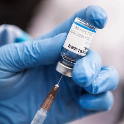 Results of a new study by the University of Washington and Humabs Biomed showed the antibody levels of people vaccinated with Sinopharm’s vaccine dropped significantly against Omicron compared with the older Covid-19 strain. Photo: AFP