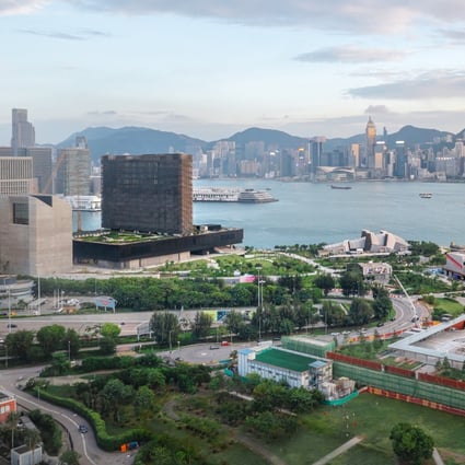 The West Kowloon Cultural District with,  left, the M+ Museum and, far left, the building that will house auctioneer Phillips’ Asia headquarters. Photo: Phillips