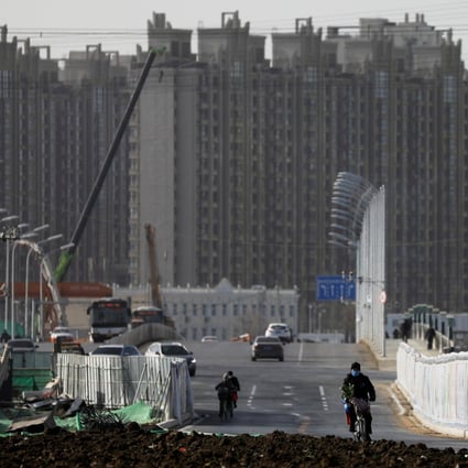 A picture taken in January this year shows a large residential project under construction in Beijing. Photo: Reuters