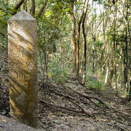 A boundary stone on Mount Nicholson. Photo: Hong Kong History Study Circle