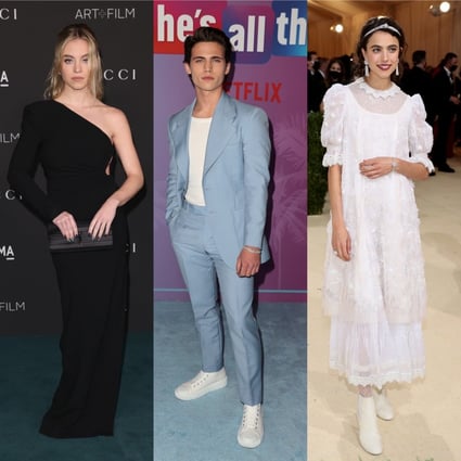The best-dressed up-and-coming stars of the small screen include Sydney Sweeney (above, left), Tanner Buchanan and Margaret Qualley. 