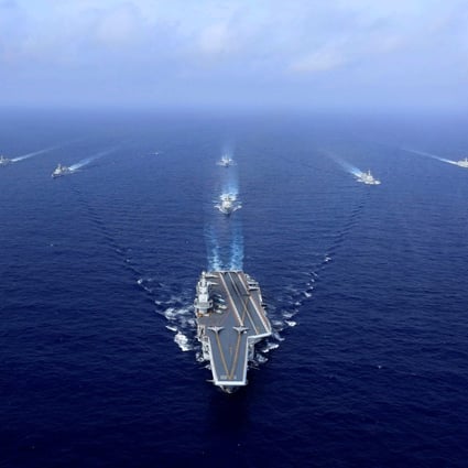 The Liaoning and its strike group are in the western Pacific for a training exercise. Photo: AFP
