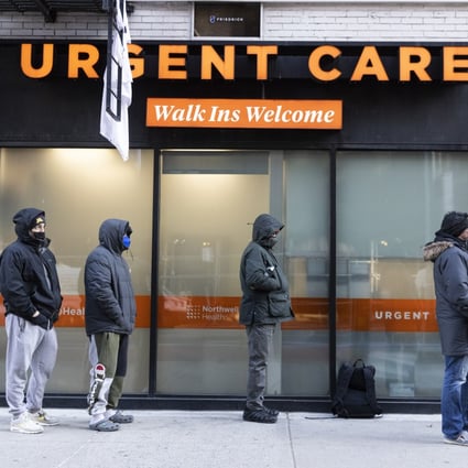 A queue outside a coronavirus testing site in the Chelsea neighbourhood of New York on December 20. Photo: Bloomberg