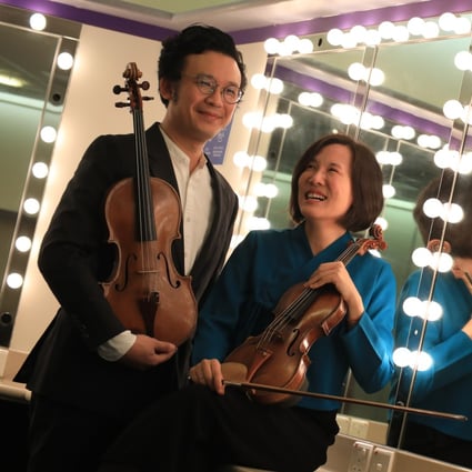 Principal Violist Andrew Ling and Assistant Principal Second Violin Leslie Ryang of the Hong Kong Philharmonic Orchestra will both take part in the New Year’s Eve countdown celebration. Photo: Felix Wong
