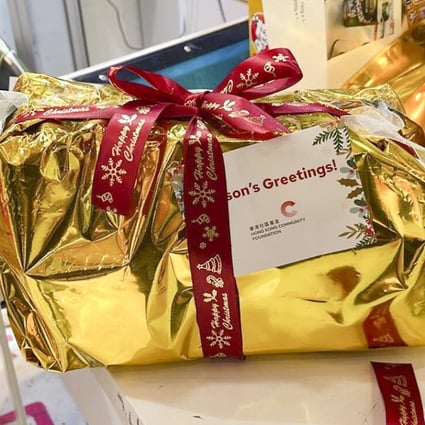 A gift package from Hong Kong Community Foundation, a not-for-profit organisation, for aircrew quarantined at Penny’s Bay. Photo: Handout