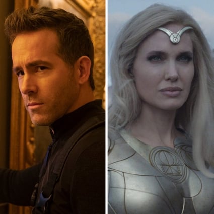Which stars made the most from roles in film on the big or small screen in 2021? Will Smith, Ryan Reynolds, Angelina Jolie and Dwayne Johnson all made the top 10. Photos: TNS, Netflix, Marvel Studios, Disney Enterprises, Inc.