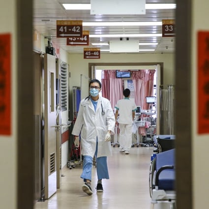 Doctors working in ward at Queen Elizabeth Hospital in Yau Ma Tei, in January 2019. Photo: Felix Wong