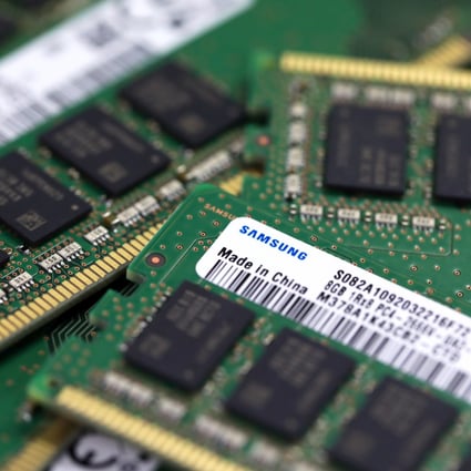Samsung Electronics memory modules pictured in Seoul, South Korea, on July 9, 2019. Samsung said it is adjusting operations at two plants in Xian, where it produces NAND flash storage, amid Covid-19 lockdowns. Photo: Bloomberg