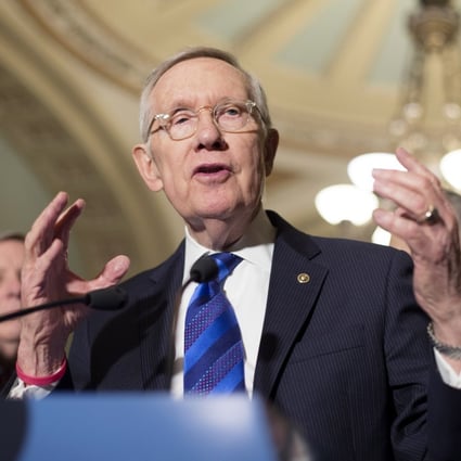 Harry Reid pictured at a news conference on Capitol Hill in Washington in 2016. Photo: EPA