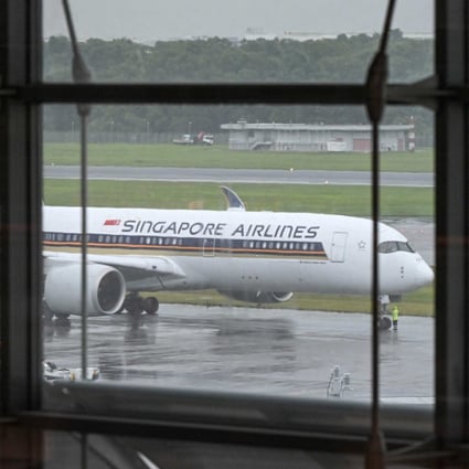 A Singapore Airlines plane waits to depart at Changi International Airport. Photo: AFP 
