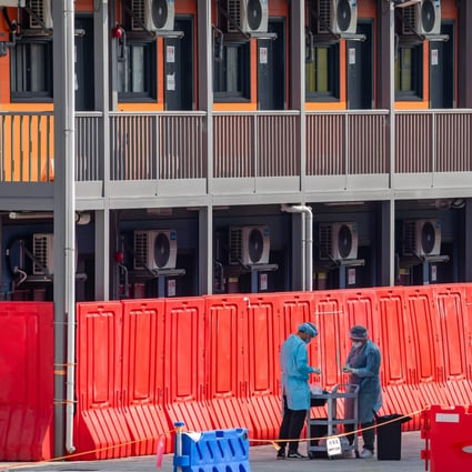 Isolation units at the Penny’s Bay Quarantine Centre in Hong Kong on December 14. Photo: Bloomberg 