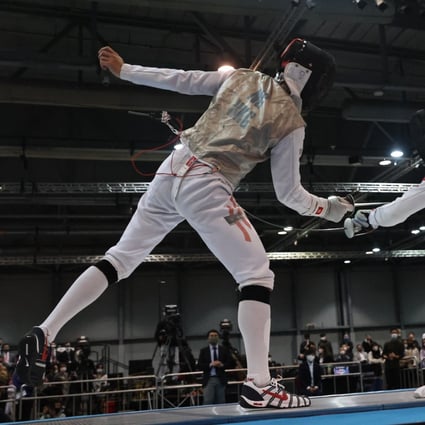 Lawerence Ng Lok-wang (left) and Olympic gold medallist Edgar Cheung Ka-long are part of the fencing team who are hoping to travel to Europe. Photo: K. Y. Cheng