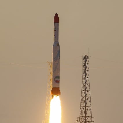 Iran’s Simorgh rocket lifts off at an undisclosed location in Iran. Photo: Iranian defence ministry via dpa