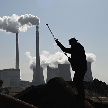 A coal-powered power station in Zhangjiakou, in China’s northern Hebei province. SOEs generate more than half of China’s energy sector emissions. Photo: Getty Images/TNS