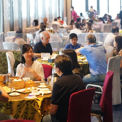 Diners in a Chinese restaurant in Tsim Sha Tsui. Under an impending vaccine passport plan, unvaccinated people will be refused entry into eateries and entertainment venues. Photo: Sam Tsang