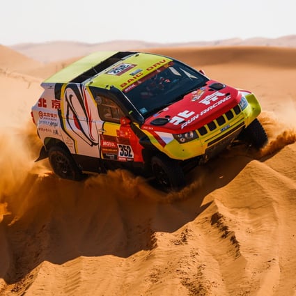 Zhang Guoyu is eyeing a top 10 spot in the 2022 Dakar Rally in Saudi Arabia. Photo: DPPI