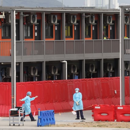 Isolation units at the Penny’s Bay Quarantine Centre on Lantau Island on December 16. Passengers who fly into Hong Kong from certain places deemed particularly high risk must undergo quarantine at the centre for four days before moving to a quarantine hotel. Photo: May Tse