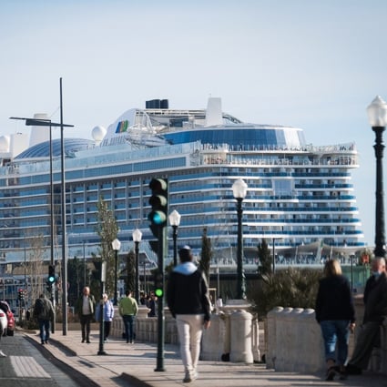 The cruise ship AIDAnova in the port of Lisbon, Portugal. Photo: EPA-EFE