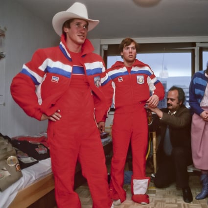 USA Olympic team suiting up for the 1984 Winter Olympics in Sarajevo. Getty Images