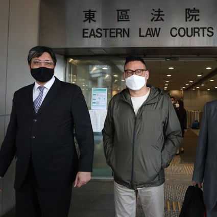 Merchant Jefferson Wong (centre)  leaves Eastern Court on Wednesday.
Photo: Xiaomei Chen