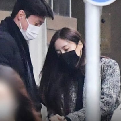 France-based Korean soccer player Hwang Ui-jo and K-pop star Hyomin pictured outside a hotel in Basel, Switzerland - suggesting they are in a relationship. Photo: courtesy of Instagram