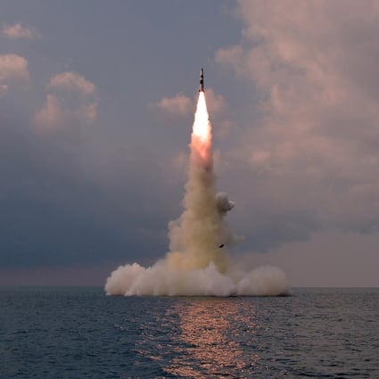 North Korea test-fired a submarine-launched ballistic missile in October 2021. File photo: EPA-EFE/KCNA
