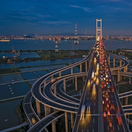 Nansha is home to South China’s largest port and is part of Guangdong’s pilot new free trade zone. Photo: Zhao Lixing/Airphoto