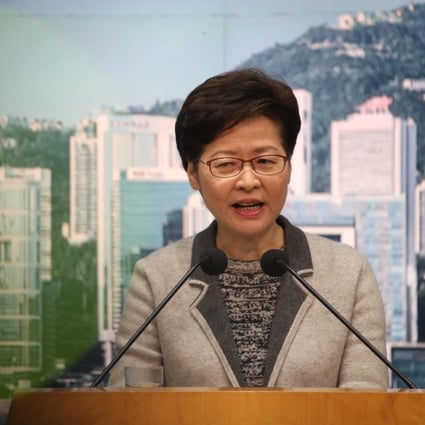 Chief Executive Carrie Lam meets the media in Tamar on January 6, 2022. Photo: Edmond So