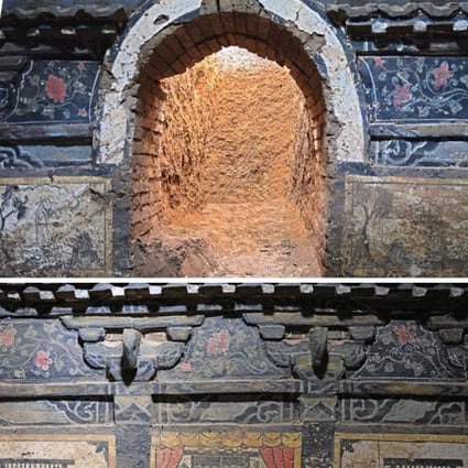 Archaeologists in China recently unveiled a Ming-era tomb with stunning murals. Photo: Handout