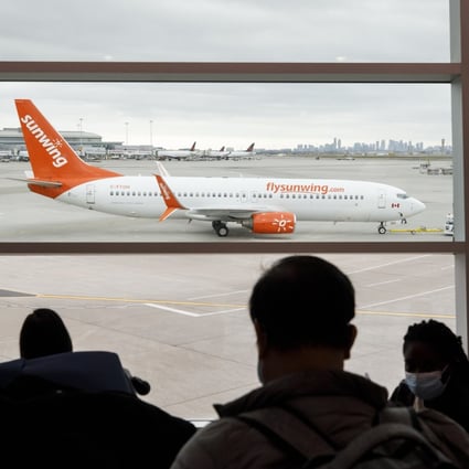 A Sunwing airplane is seen at Toronto Pearson International Airport in December. Photo: Bloomberg