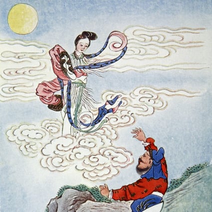 Chang’e, Chinese Goddess of the Moon, as depicted in a 1922 book. Novelist Sue Lynn Tan has reimagined the moon goddess myth by giving her a daughter, and another reason to drink the magical elixir at the story’s heart. Photo: Getty Images