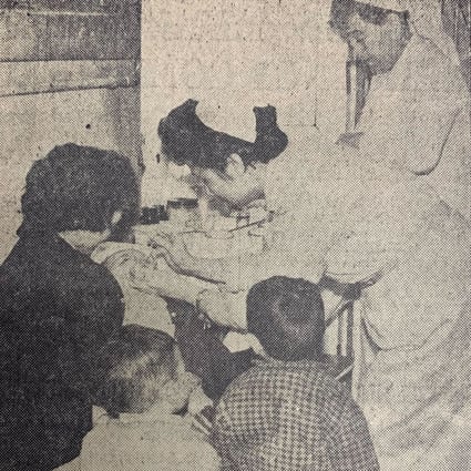 A nurse gives polio vaccine to a child in Wan Chai in 1963 and part of a successful anti-polio drive in Hong Kong in the 1960s. Photo: SCMPost