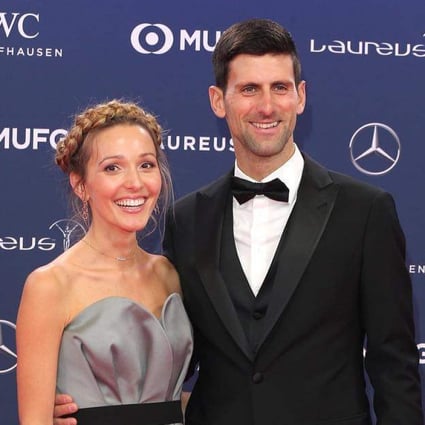 Tennis star Novak Djokovic and his wife, Jelena Djokovic. Photo: @jelenadjokovicndf/Instagram