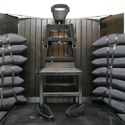 The firing squad execution chamber at the Utah State Prison in Draper, Utah. Oklahoma has never used firing squad as a method of executing prisoners since statehood. File photo: AP