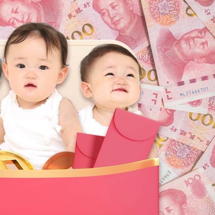 An agriculture firm in Shanghai offers cash incentives to encourage staff to have more children. Photo: SCMP artwork