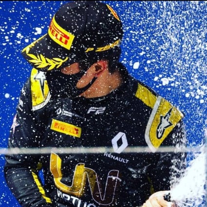 China’s Zhou Guanyu celebrates his first Formula 2 victory in Sochi. Photo: Instagram/Zhou Guanyu