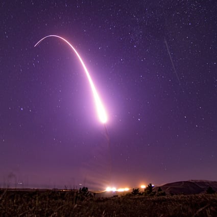 The US Air Force conducts an unarmed Minuteman 3 intercontinental ballistic missile test launch at Vandenberg Air Force Base, in California on October 2, 2019. America’s arsenal of more than 400 Minuteman-III silo-deployed intercontinental missiles is a dramatic demonstration of US power. Photo: AP