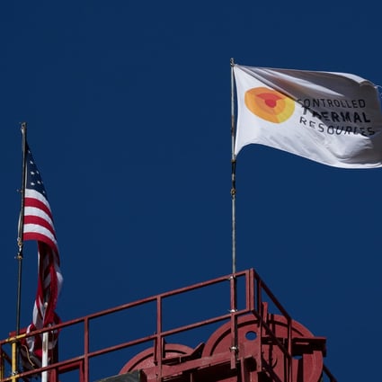 A Controlled Thermal Resources flag and a US flag fly atop a drill rig at the company’s Hells Kitchen Lithium and Power project in Calipatria, California, on December 15. Mineral reserves are not fixed in time. As prices increase, exploration and mining intensify, often leading to expanded reserves. Photo: Bloomberg