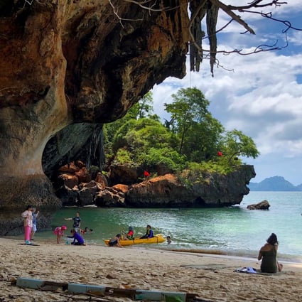 Phra Nang beach, in Krabi, Thailand. The kingdom is to charge foreign tourists an entry fee of US$9 from April. Photo: AFP