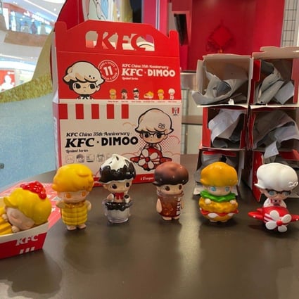 KFC China’s recent promotion with Pop Mart resulted in restaurants selling out as scalpers and collectors bought several meals at a time. Photo: Weibo
