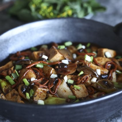 A meat-free mapo tofu - mushrooms add plenty of texture and bean curd provides the protein. Photo: Jonathan Wong