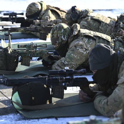 Soldiers take part in drills at the Kadamovskiy firing range in the Rostov region in southern Russia on January 13. Russia has rejected Western complaints about its troop buildup near Ukraine, saying it deploys them wherever it deems necessary. Photo: AP