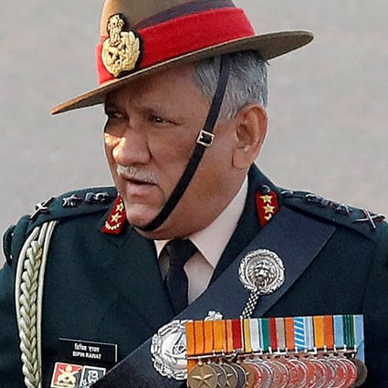 India’s General Bipin Rawat arrives for a ceremony in New Delhi in January 2019. Photo: Reuters