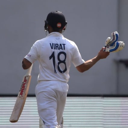 Virat Kohli walks back to the pavilion after his dismissal on the first day of the second Test match between India and New Zealand at the Wankhede Stadium in Mumbai. Photo: AFP